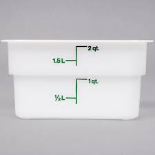 2 QUART POLY SQUARE CONTAINER   6EA/CS